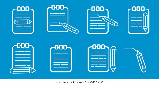 Note Icons- Set of Write a Note Icons.