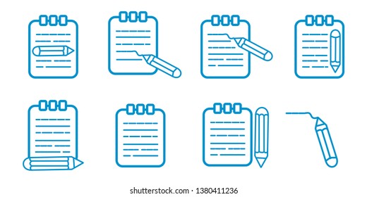 Note Icons- Set of Write a Note Icons.