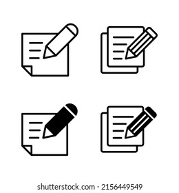 Note icons vector. notepad sign and symbol