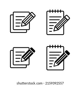 Note icons vector. notepad sign and symbol