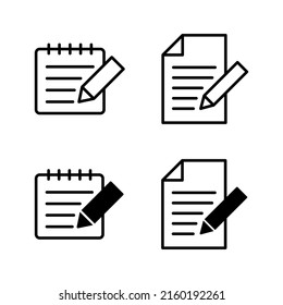 Note icons vector. notepad sign and symbol
