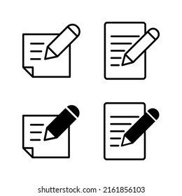 Note icons vector. notepad sign and symbol