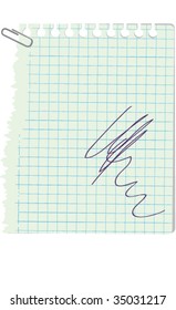 note illustration