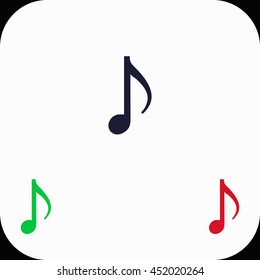 Note Illustration set. Blue, green, red icon.