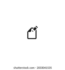 información de nota icono negro fondo blanco aislado, para web, aplicación y presentación 