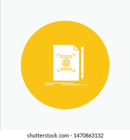 Note, Letter, Text, Mail, Create. Vector Icon Template background