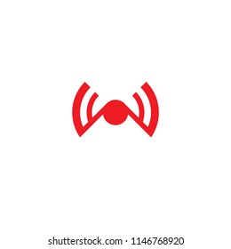note letter W logo vector