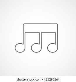 Note Line Icon On White Background