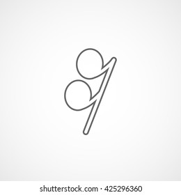 Note Line Icon On White Background