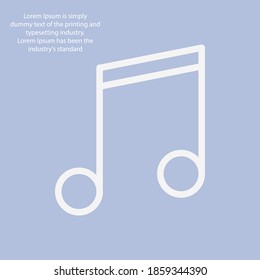 note line icon, outline vector illustration.