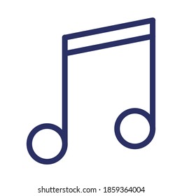 note line icon, outline vector illustration.