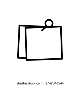Note line icon. Vector illustration