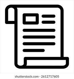 Note Line Icon Vector Illustration
