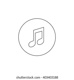 Note line icons in circles. Note icon. Note vector illustration.