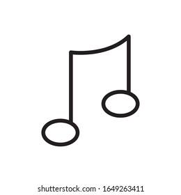 Note line style icon design, Music sound melody song musical art and composition theme Vector illustration