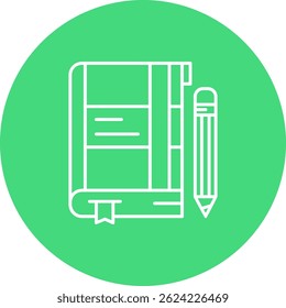 Diseño de icono de Vector de línea de nota