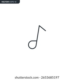 Note, linear style sign for mobile concept and web design. Symbol, logo illustration. Pixel perfect vector graphics