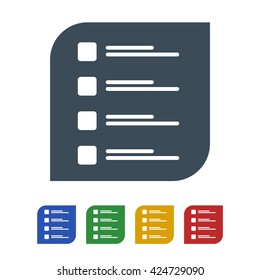 note list icon isolated on white background
