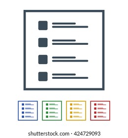 note list icon isolated on white background
