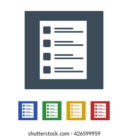 Note list icon isolated on white background. vector illustration icon