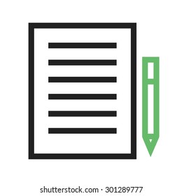 Note, list, office icon vector image. Can also be used for mobile apps, phone tab bar and settings. Suitable for use on web apps, mobile apps and print media