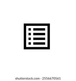 note list vector icon isolated on white background
