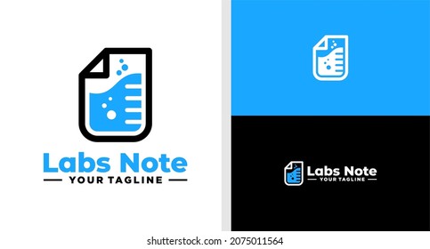 NOTE LOGO LABORATORY NEGATIVE SPACE EDITABLE