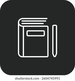 Note Meeting icon with black filled line style. element, paper, document, pencil, message, notepad, write. Vector illustration