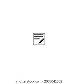 note memo black icon isolated white background, for web, app, and presentation 