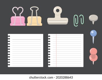 note, memo, paper, clip, pin