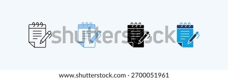 Note Multiple Icon Illustration Vector