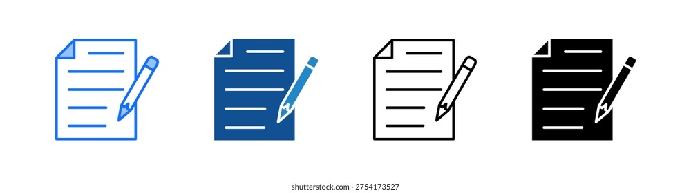 Note Multiple Style Icon Set