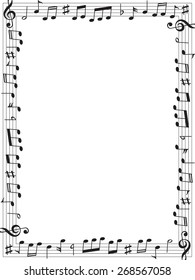 Note music background