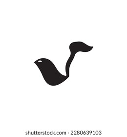note music bird logo icon illustration.