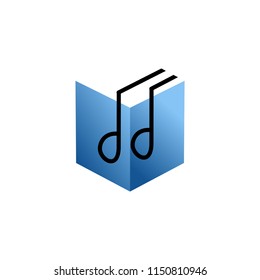 note music book vector icon logo