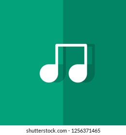 note music circle color flat design icon. tone symbol. Editable Vector