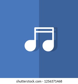 note music circle color flat design icon. tone symbol. Editable Vector