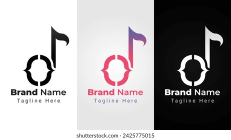 Note Music Code Logo, combination of code symbol forms the Music Note logo