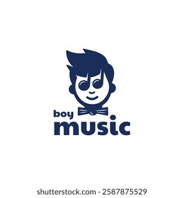 note music with cool boy logo