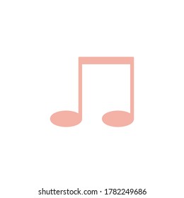 Plantilla de logotipo de vectores de iluminación de iconos planos de música de nota