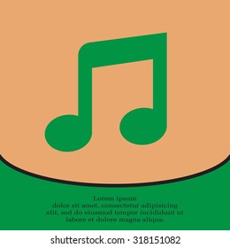 note (music) icon isolated