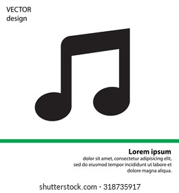 note (music) icon isolated