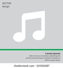 note (music) icon isolated