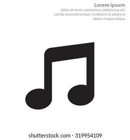 note (music) icon isolated