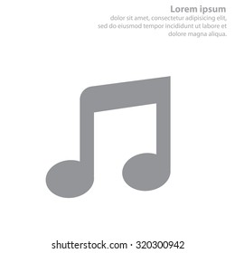 note (music) icon isolated