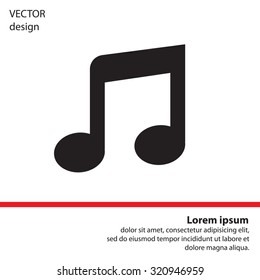 note (music) icon isolated