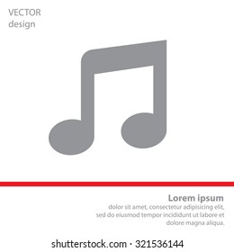 note (music) icon isolated