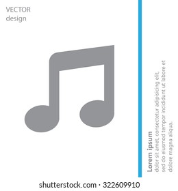 note (music) icon isolated