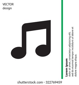 note (music) icon isolated