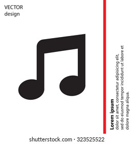note (music) icon isolated